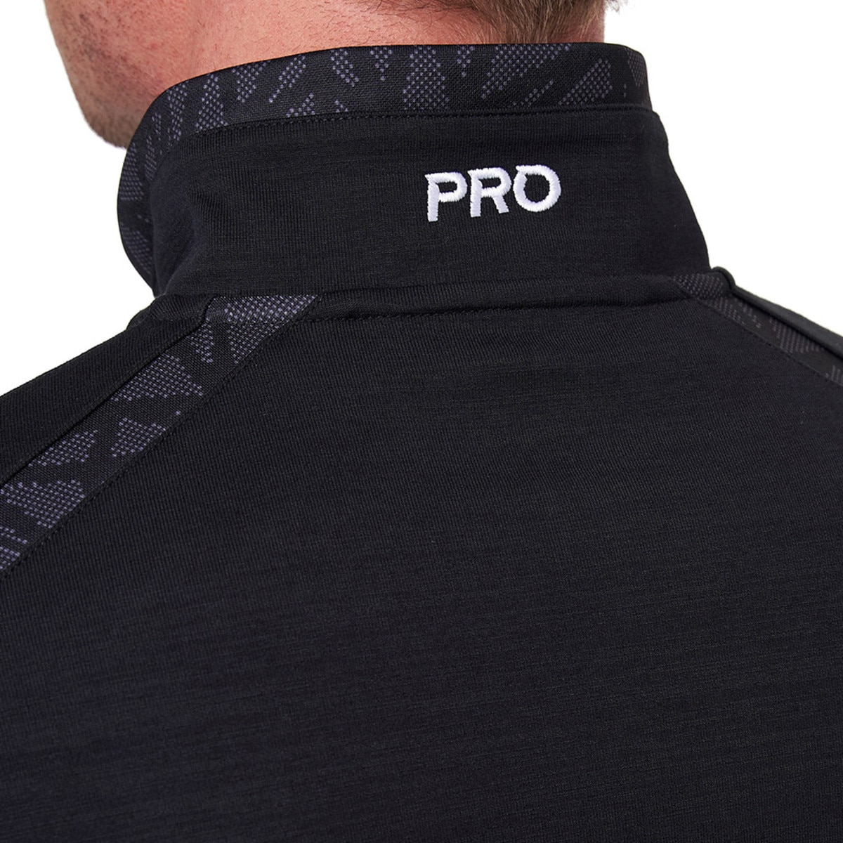Higo Tracksuit Jacket: Black, Back Collar